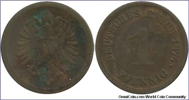 DeutschesReich 1 Pfennig 1875A