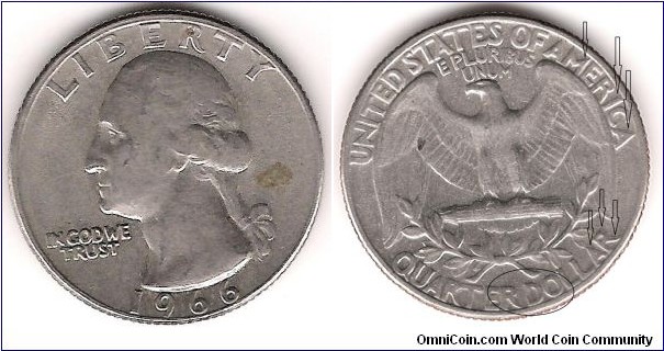 25 Cent 1966 DD Reverse