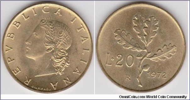 20 Lire 1972