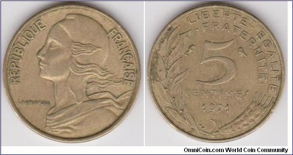 5 Centimes 1971