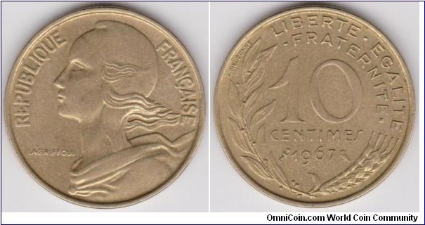 10 Centimes 1967