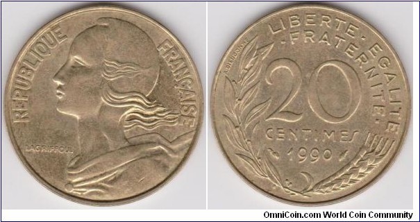 20 Centimes 1990