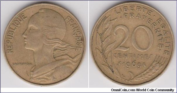 20 Centimes 1969