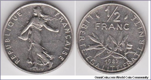 Half Franc 1987 