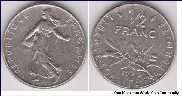 Half Franc 1976