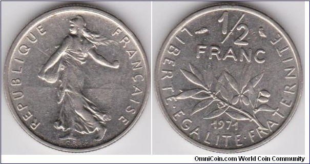 Half Franc 1971