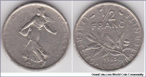 Half Franc 1965