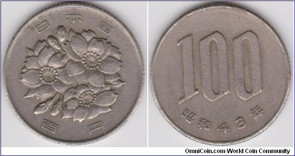 100 Yen 1968 Japan