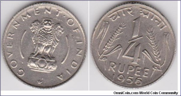 One Quarter 1956 India 