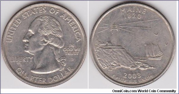 25 Cents 2003-D Washington Quarter