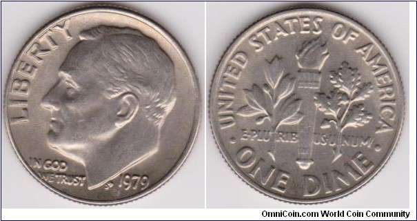 10 Cents Roosevelt Dime 1979