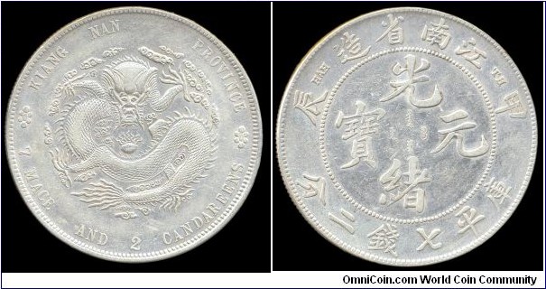 Kiangnan silver 7.2 Mace
TH initial KUANG HSU YUAN BAO (光緒元寶)Qing,China