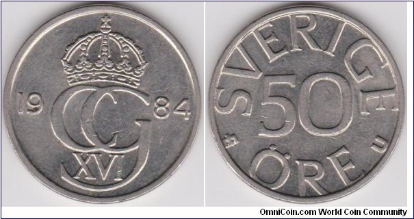 1984 Sweden 50 Öre