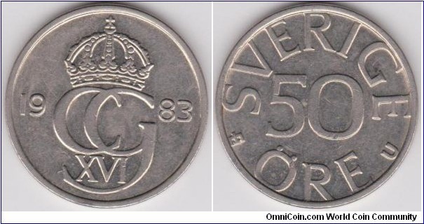 1983 Sweden 50 Öre