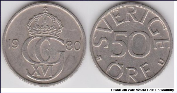 1980 Sweden 50 Öre