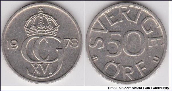 1978 Sweden 50 Öre