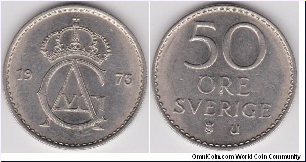 1973 Sweden 50 Öre