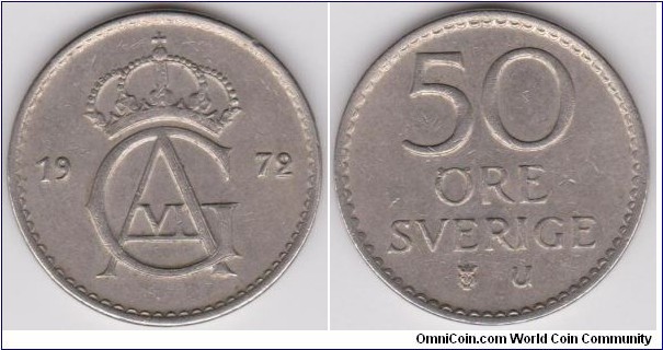 1972 Sweden 50 Öre