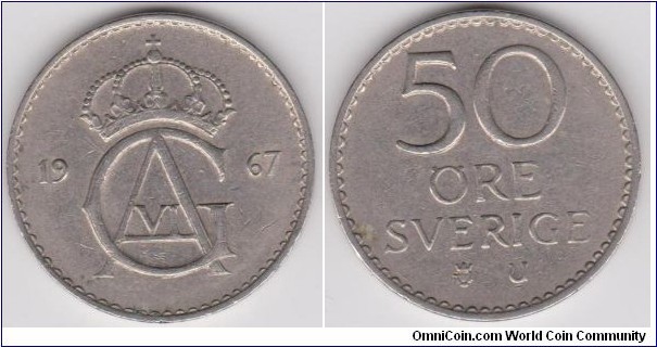 1967 Sweden 50 Öre