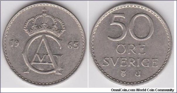 1965 Sweden 50 Öre