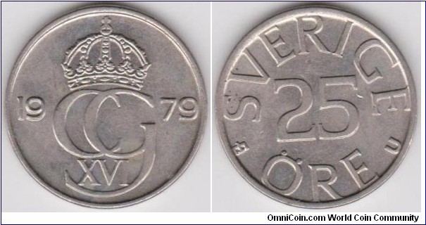 1979 Sweden 25 Öre 