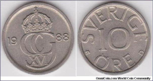 1988 10 Öre Sweden