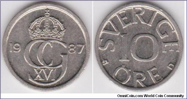 1987 10 Öre Sweden