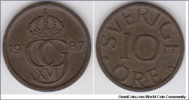 1987 10 Öre Sweden