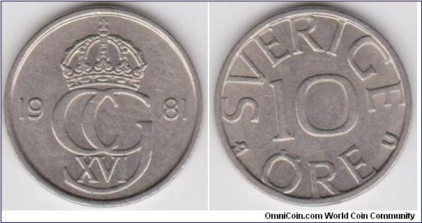 1981 10 Öre Sweden