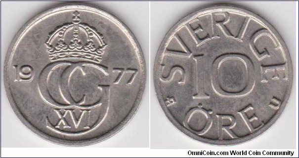 1977 10 Öre Sweden