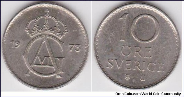 1973 10 Öre Sweden