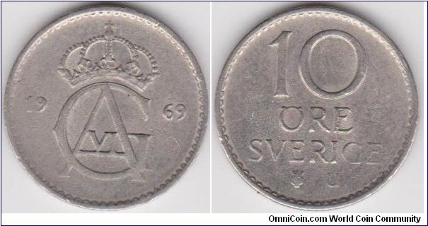 1969 10 Öre Sweden