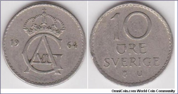 1964 10 Öre Sweden