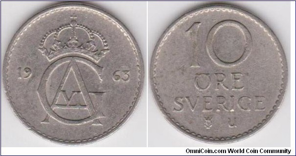 1963 10 Öre Sweden