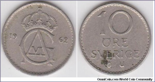 1962 10 Öre Sweden