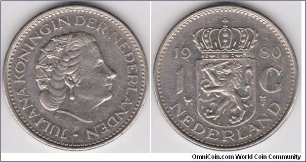 1 Gulden Netherlands 1980