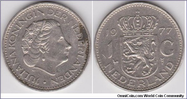 1 Gulden Netherlands 1977