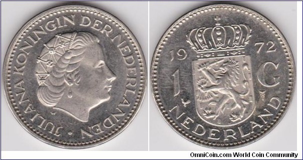 1 Gulden Netherlands 1972