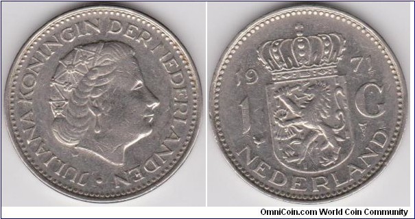 1 Gulden Netherlands 1971