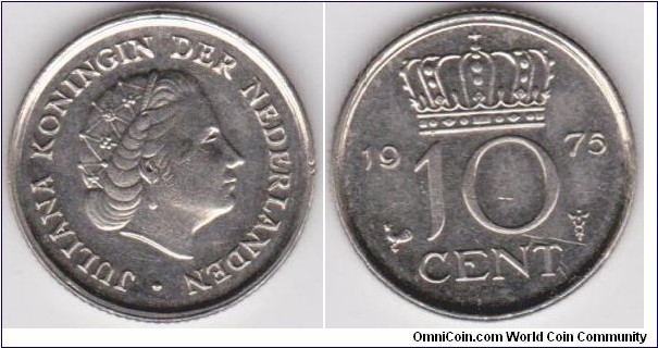 10 Cent Netherlands 1975