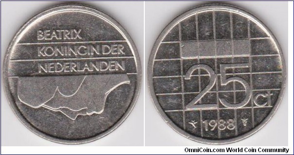 25 Cent Netherlands 1988