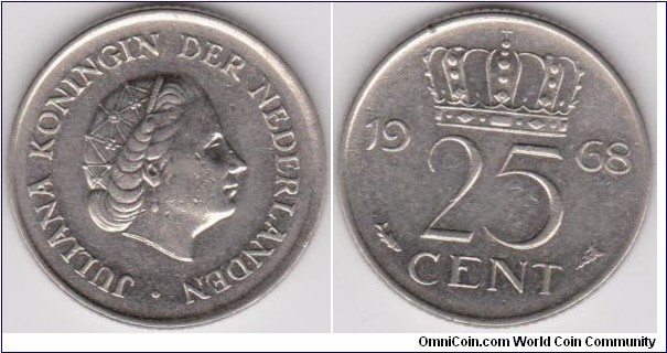 25 Cent Netherlands 1968