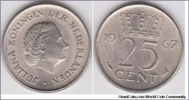 25 Cent Netherlands 1967