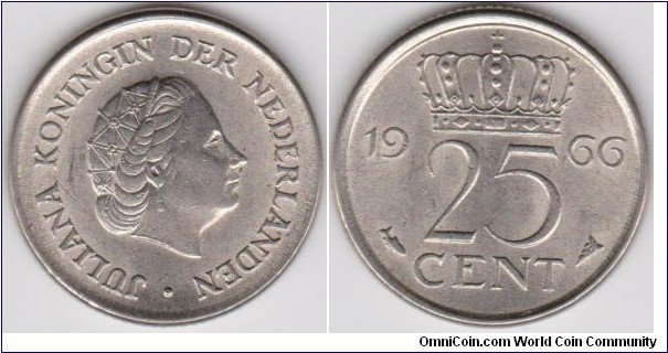 25 Cent Netherlands 1966