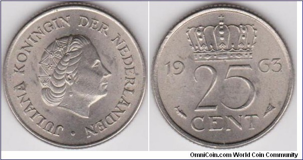 25 Cent Netherlands 1963