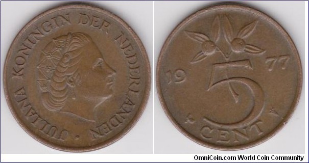 5 Cent Netherlands 1977