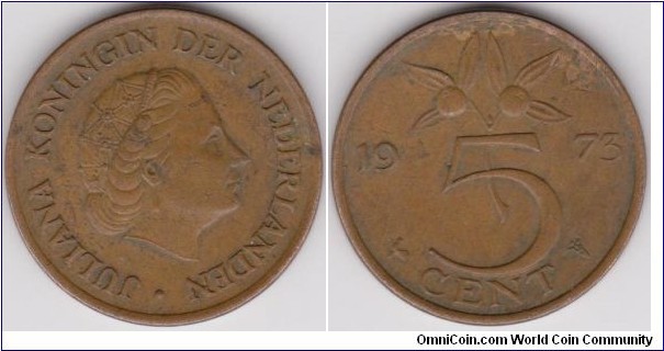 5 Cent Netherlands 1973