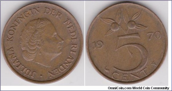 5 Cent Netherlands 1970