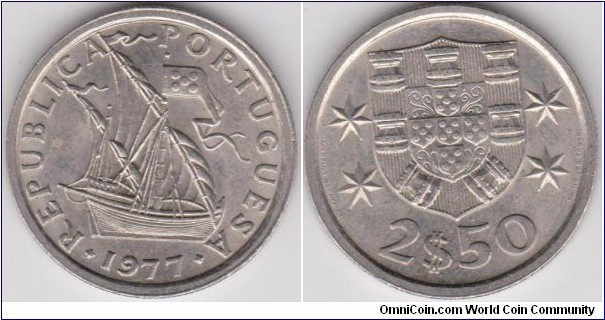 2.5 Escudos Portugal 1977