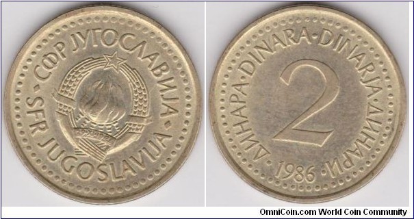 2 Dinara Yugoslavia 1986 